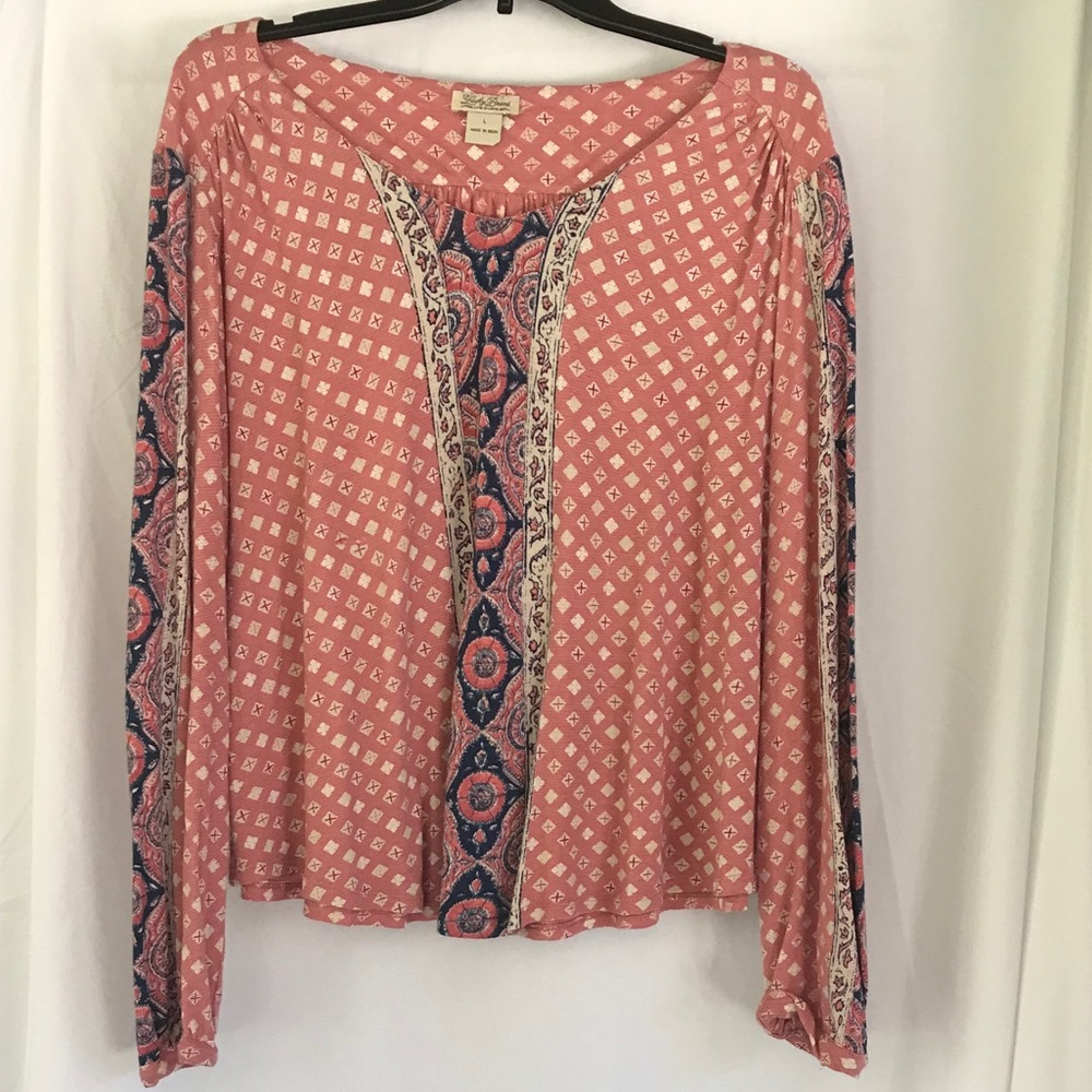 Lucky Brand V-Neck Pullover, Size Large